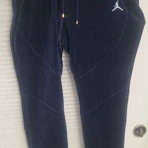 (New)Jordan Dark Blue Sweatpants with White Logo